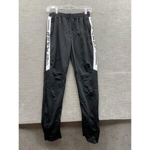Army Performance Jogger Pants Mens Small Black White Zipper Pockets Tapered Leg